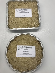 saskatoonberry and apple crisps